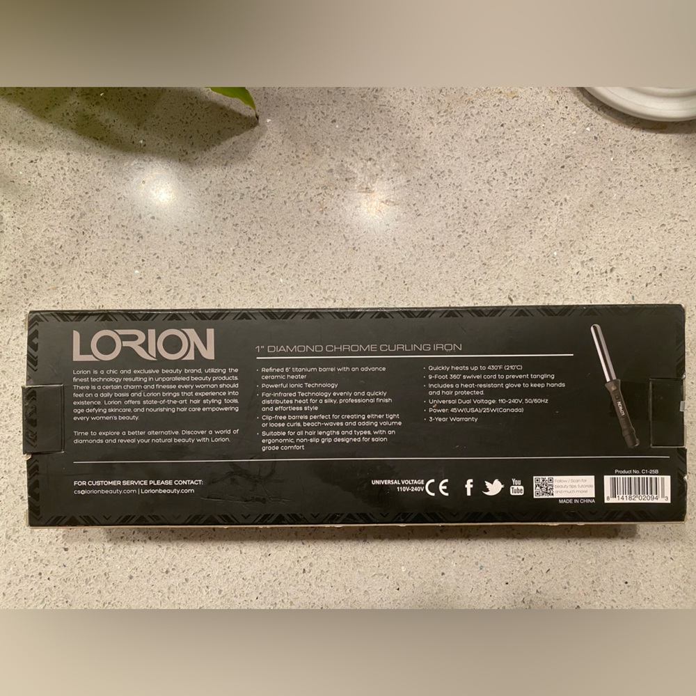 L’Orion Hair Curling Wand w. Protective Glove - Picture 2 of 4